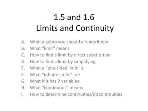 Continuity Limit 的图像结果