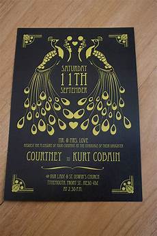 Deco Wedding Invitations by Peacock Deco Wedding Invitation By Magik Moments Deco Wedding Invitations