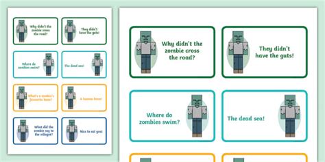 Zombie Jokes for Kids Matching Cards (teacher made) - Twinkl
