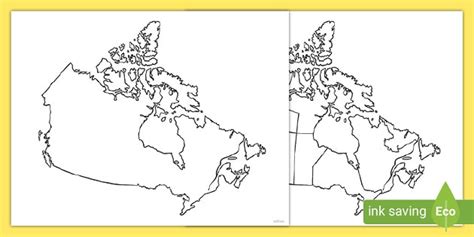 Blank map of Canada Printable | Teacher-Made Resource