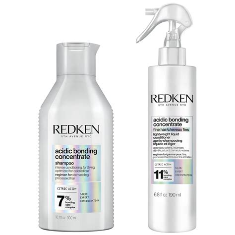 Redken Acidic Bonding Concentrate Shampoo and Lightweight Liquid ...
