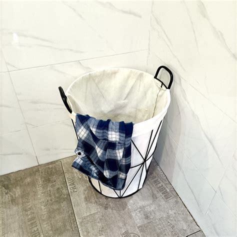 Bathroom Large Storage Metal Wire Mesh Stackable Laundry Hamper Dirty ...