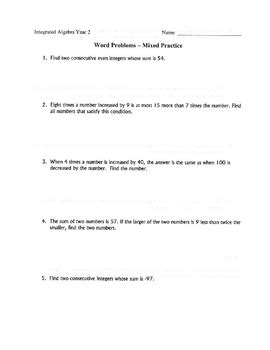 Number Word Problems Algebra 2 的图像结果