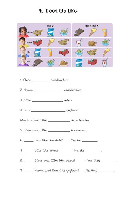 What Do You Like Worksheets 的图像结果