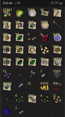 Image result for Zulrah Drop Table