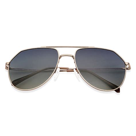 Buy Gold Brown Blue Gradient Full Rim Aviator Vincent Chase Polarized ...