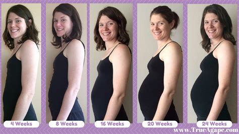 First Week By Week Baby Belly Pics