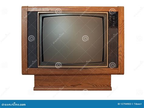 Television - Vintage Floor Model Stock Image - Image of isolation ...