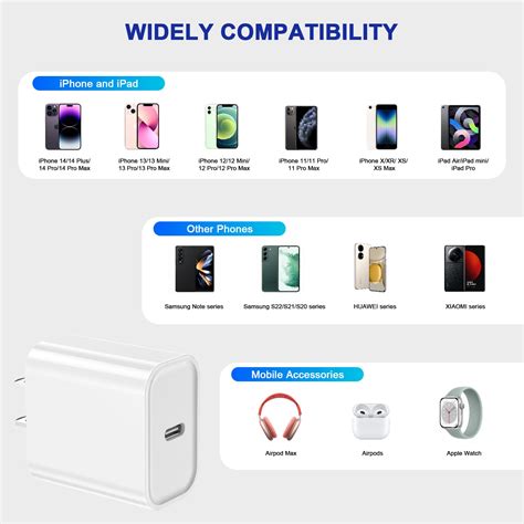 Buy 3Pack USB C Charger,Apple Charger Adapter,Fast iPhone Charger Block ...