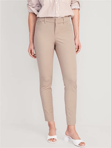 Old Navy Mid-Rise Pixie Skinny Ankle Pants beige - 644793012