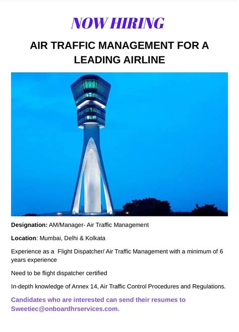 Inviting applications # Air Traffic Control # Flight Dispatcher # Air Traffic Services # Airport ...