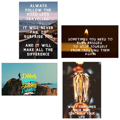 Buy BuzzKards Wall Poster Motivational Quotes Sticker | Poster for Home ...