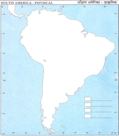Physical Map of South America for Students - PDF Download - AglaSem