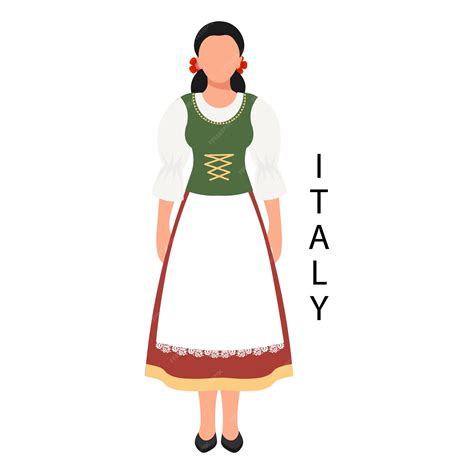 Premium Vector | Woman in italian folk retro costume culture and ...