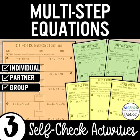 Image result for Multi-Step Equations Practice
