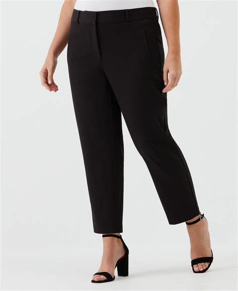 Women's Plus Size Straight Leg Ankle Pant | Rafaella