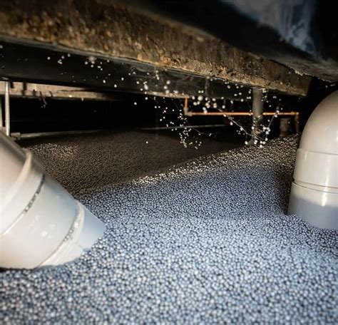 EPA-parels isolatie aangebracht in kruipruimte