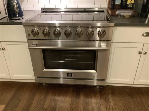 Forno Marco 36-Inch Gas Range with 6 Burners and 5.36 Cu.Ft. Convectio