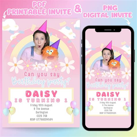 Editable ms rachel birthday invitation ms rachel party etsy – Artofit