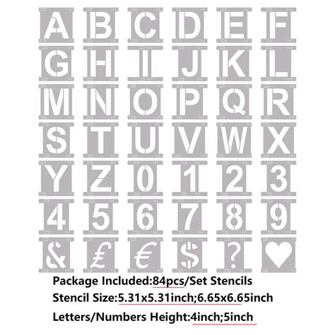 Printable Stencils Letters 5 P