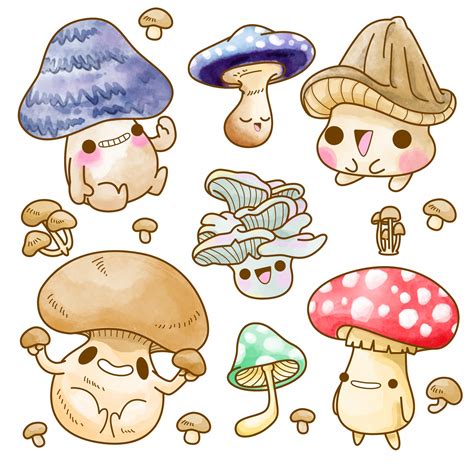 Cute Mushroom Drawing