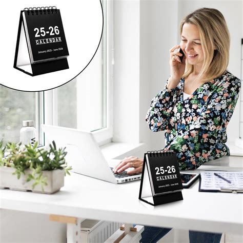 Tyqour Mini Desk Calendar 2025.1-2026.6 Small Desktop India | Ubuy
