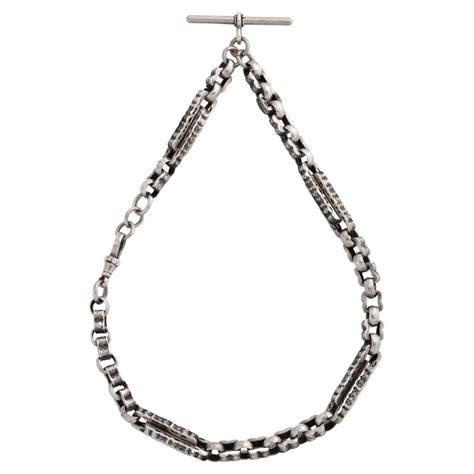 Victorian Sterling Silver Prince Albert Chain For Sale at 1stDibs ...