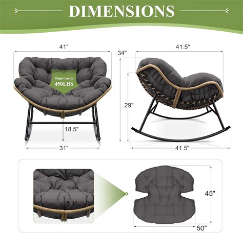 FINCATI 2 PCS Indoor Outdoor Papasan Rocking Chair, India | Ubuy