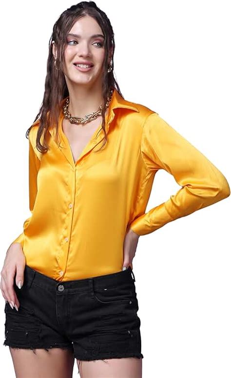 Amazon.in: Satin - Women's Tops, T-Shirts & Shirts / Women's Western ...