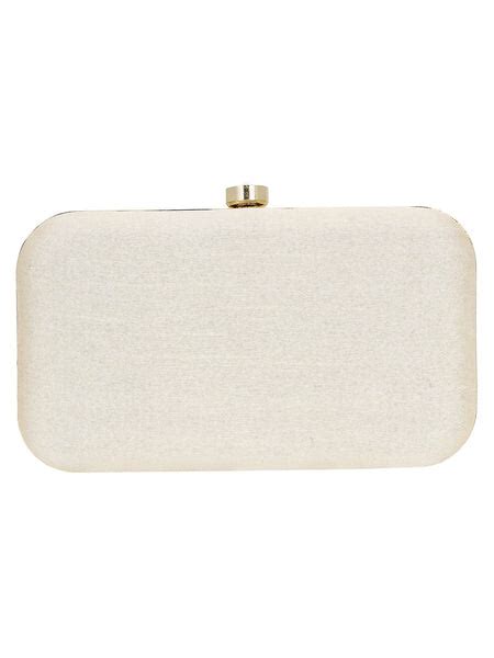 Anekaant Natural & Gold Zodiac Embroidered Faux Silk Clutch Aries