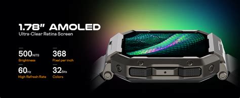 Fire-Boltt Cobra Smart Watch 1.78" Always-On AMOLED Display, Army Grade ...