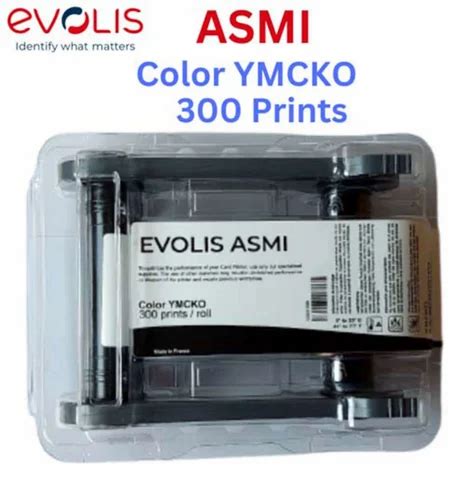Evolis Asmi Printer Ribbon - 300 Prints Full Panel Evolis Asmi Printer ...