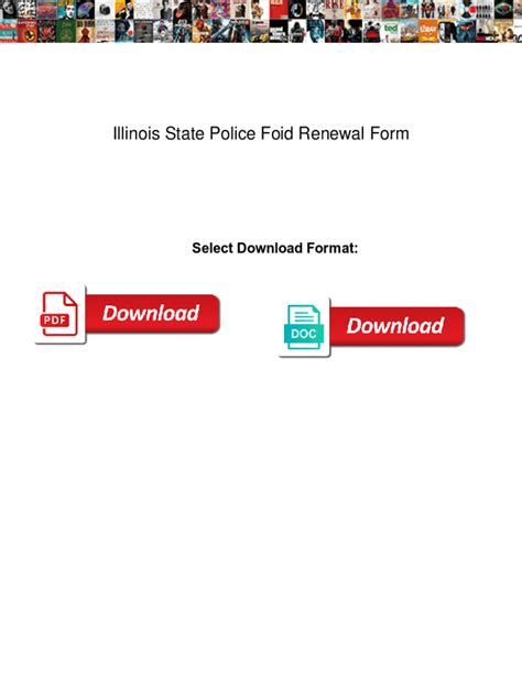 Illinois State Police FOID Renewal Form - Blank Fillable Template ...