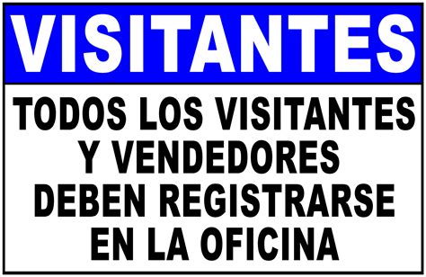 Bilingual All Visitors And Vendors Must Sign In At The Office Sign ...