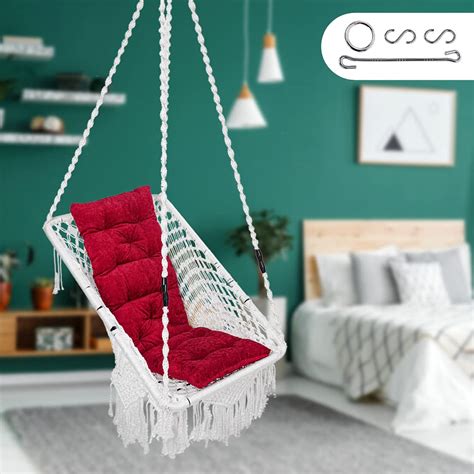 Patiofy Made in India Premium Square Shape Hammock-Hanging Cotton Chair ...