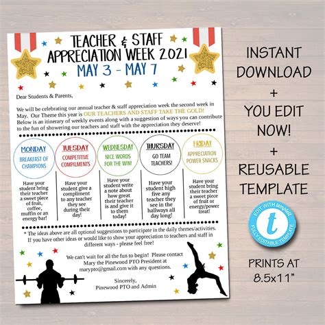 Teacher Appreciation Week Ideas Themes
