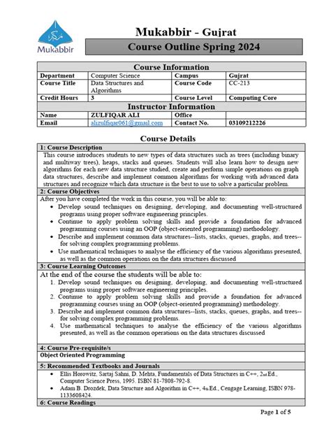 Image result for Computer Science Course Outline