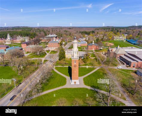 Phillips Academy aerial view in spring including Clock Tower at 180 ...