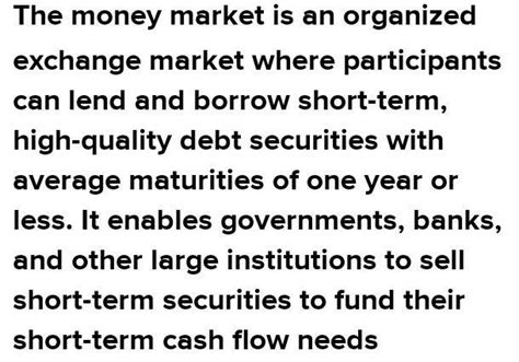 Define money market & explain the structure of money market in India in ...