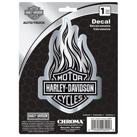 Harley-Davidson Decal Chroma Bar & Shield with Flames at Thunderbike Shop