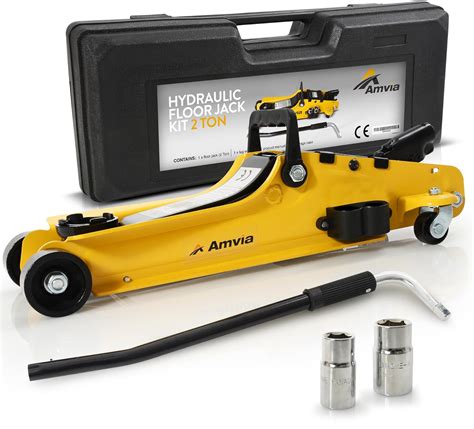 Floor Jack Kit 2 Ton With Case (4,400 lbs) | Hydraulic Low Profile Car ...