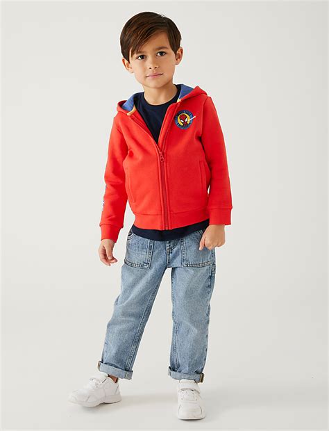 Buy Cotton Rich Spider-Man™ Zip Hoodie (2-8 Yrs) at Marks & Spencer