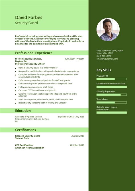 Best Security Officer Resume Examples and Templates for 2025 - ResumeBuilder.com