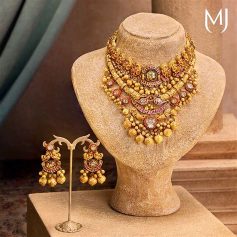Buy Antique Necklace Set for Bridal Online India - Manubhai Jewellers