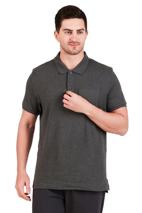 Jockey-3913 Super Combed Cotton Rich Solid Half Sleeve Polo T-Shirt wi