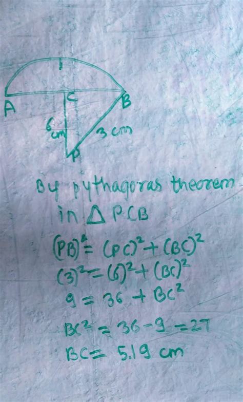 AB is the diameter of a semi circle.PC is perpendicular to AB. PC is 6 ...