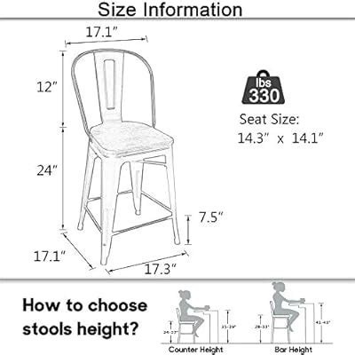 Buy AKLAUS Swivel Metal Bar Stools with Backs Counter Stools Set of 4 ...