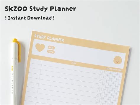 SKZOO Study Planner | Printable | Instant Download | Undated Planner ...