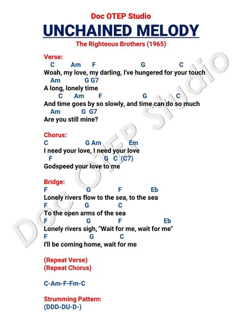 Doc - Unchained Melody - The Righteous Brothers (1965) Easy Guitar ...