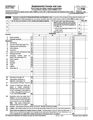 IRS Schedule E (1040 form) | pdfFiller